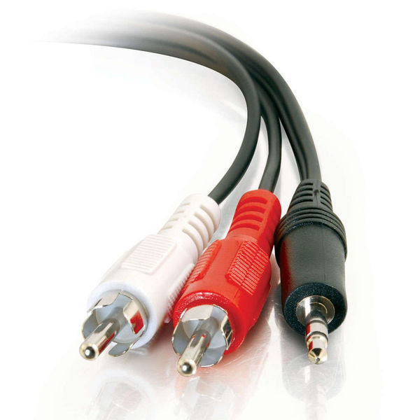 כבל sPL 3.5mm - 2 RCA באורך 3 מטרים